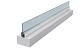 Комплект зажимного профиля для стекла 8-12 мм, неанодированный, L=3000 мм т40-4 AL