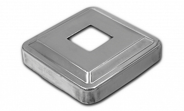 Низ стойки под трубу 20х20 мм, 66х66, высота 16 мм, полированный (AISI 304) k397 купить в Москве