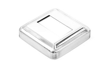 Низ стойки под трубу 40х20 мм, 66х66х0.6, высота 16 мм, полированный (AISI 304) k385-3 купить в Москве