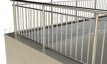 Ограждение кровли с вертикальным заполнением в Москве. Готовые проекты ПерилаГлавСнаб