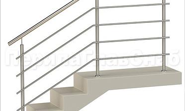 Четыре ригеля на сварке, круглый поручень и круглые стойки для крыльца купить в Москве