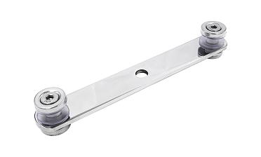 Стеклодержатель пластинчатый, под стекло 6-12 мм, полированный, по центрам 172х5 мм (AISI 304) k023-6 купить в Москве