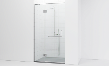 Комплект фурнитуры для душевой перегородки в проеме на профиле с глухим стеклом и дверью t561-1 в Москве. Готовые проекты ПерилаГлавСнаб