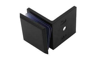  Коннектор для душевой кабины стена-стекло 90°, 45х45, цинк, черный, вырез 69 t732 BZn купить в Москве