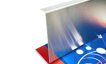 Тыльная накладка из шлифованной нержавейки на профиль т100 15.5х101 мм длина 2 м т100-10 купить в Москве