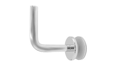 Держатель поручня к стеклу, вынос 60х70, Ø43х5 мм для стекла 10-12мм, (AISI 304) k008-5 купить в Москве