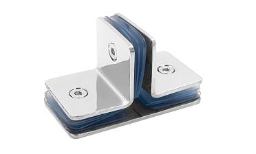 Коннектор для душевой кабины на 3 стекла полированный t727-2 PSS  купить в Москве