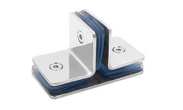 Коннектор для душевой кабины на 3 стекла полированный t727-2 PSS  купить в Москве