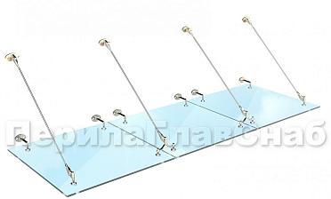 Комплект фурнитуры для козырька 1200х3700 (на вантах/тягах) k671-12-37 купить в Москве