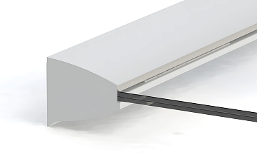 Комплект профиля козырькового анодированного, для стекла 16 мм (8+8 мм), 1500 мм  k300-16-1500 купить в Москве