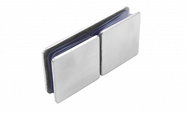 Коннектор для душевой кабины стекло-стекло 180°, 45х45, нерж 304, вырез 64 t724 SSS купить в Москве