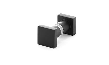 Ручка-кноб квадратная, для стекла 6-12мм, черная t669 Bl купить в Москве