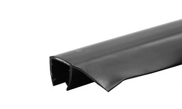 Уплотнитель для стекла 8 мм, непрозрачный черный, 90°, стекло-стекло 2200 мм t215-2 Bl-U купить в Москве