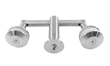 Крепление двойное с рутелями к тяге, AISI 304 k628 купить в Москве