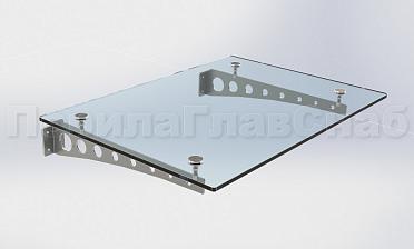 Стеклянный козырек на консоли из листа купить в Москве