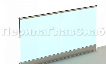 Ограждение с поручнем с пазом в зажимном профиле в Москве. Готовые проекты ПерилаГлавСнаб