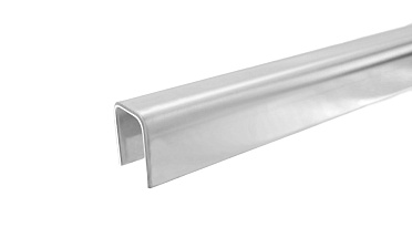 Профиль П-образный, L=2000 мм, t=1.5 мм, для стекла 12 мм, полир. (AISI 304) Ф-0454 купить в Москве