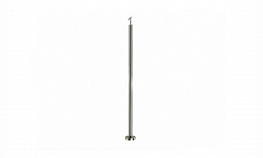 Готовая стойка Ø38,1 мм, с фланцем и наконечником, высота 950 мм, полированная (AISI 304) k702 купить в Москве