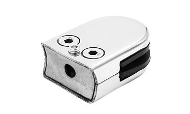 Стеклодержатель штампованный под стекло 8мм (4+4 мм), под стойку Ø38.1 мм 40х22х54, полированный (AISI 304) k538-2 купить в Москве