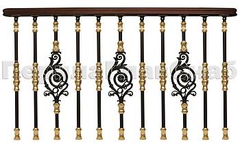 Латунные перила для лестниц серии – Намибия L07 в Москве. Готовые проекты ПерилаГлавСнаб