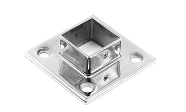 Фланец для трубы 40х40 мм, литой, полированный, (AISI 304) k223 купить в Москве