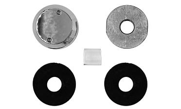 Комплект торцевого крепления несущего стекла, гайка-шайба Ø50х10х18 мм с внутренней резьбой М16, полированный (aisi 201) k277-5 купить в Москве