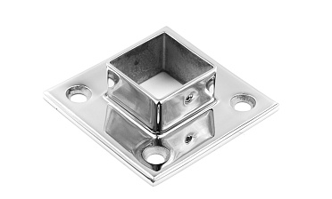 Фланец для трубы 40х40 мм, литой, полированный, (AISI 304) k223 купить в Москве