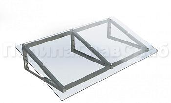 Козырек на треугольном скате из поликарбоната в Москве. Готовые проекты ПерилаГлавСнаб