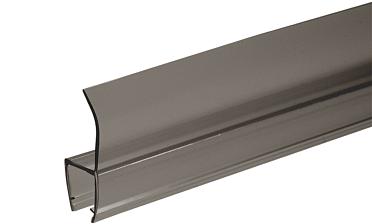 Уплотнитель для стекла 8мм, полупрозрачный черный, 180°, стекло-стекло 2,2 м  t204-2 BL купить в Москве