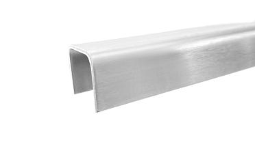 Профиль П-образный, L=2000 мм, t=1.5 мм, для стекла 16 мм, шлиф. (AISI 304) Ф-0456 купить в Москве