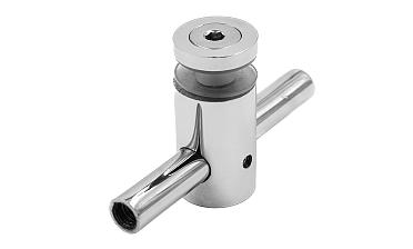 Спайдерный стеклодержатель для стекла 10 мм (5+5 мм), полированный, регулируемый (AISI 201) k215 купить в Москве