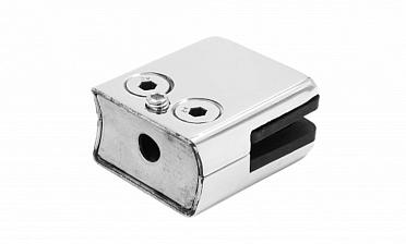 Стеклодержатель штампованный  под стекло 8 мм (4+4 мм), квадратный, под стойку Ø38.1 мм (40х24х48), полированный (AISI 304) k351 купить в Москве