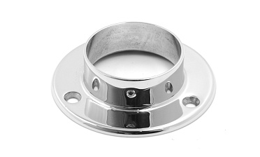 Фланец для трубы Ø50.8 мм, литой, полированный под 3 самореза 4.8 мм (AISI 304) k022 купить в Москве