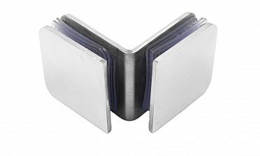 Коннектор для душевой кабины стекло-стекло 90° 45х45 мм полированный t725-2 PSS  купить в Москве