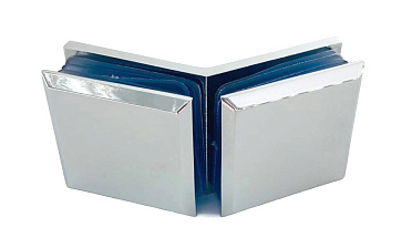 Коннектор для душевой кабины стекло-стекло 135°, 45х45, цинк , вырез 71 t736 PZn купить в Москве