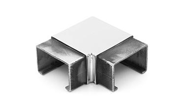 Отвод для поручня с пазом 40х60 мм, полированный (AISI 304) k542 купить в Москве