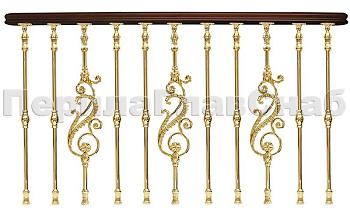 Латунные ограждения серии - Нептун L04 в Москве. Готовые проекты ПерилаГлавСнаб