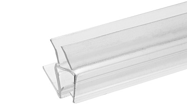 Уплотнитель пластиковый для стекла в душевую кабину 8 мм стена-стекло 2200 мм  t206 купить в Москве