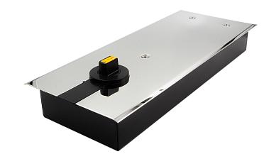 Доводчик для стеклянной двери до 100 кг EN4, напольный, 500 тыс, циклов, нержавеющая сталь AISI 304, полированная t184-3 PSS  купить в Москве