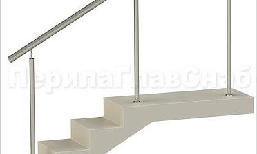 Нержавеющие ограждения без ригелей для крыльца купить в Москве