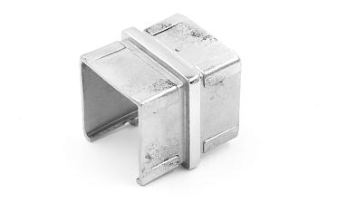 Соединитель для поручня с пазом 40х40 мм, полированный, (AISI 304) k545 купить в Москве