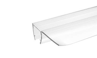 Уплотнитель для стекла 8мм, прозрачный, 90°, стекло-стекло 2,2 м., длина уса 17 мм t215-2 купить в Москве