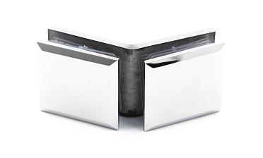 Коннектор для душевой кабины стекло-стекло 135° 45х45 мм латунь-хром t736 PC купить в Москве