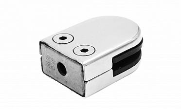 Стеклодержатель штампованный, под стекло 8 мм (4+4 мм), на плоскость 40х22х53 полированный (AISI 304) k039 купить в Москве