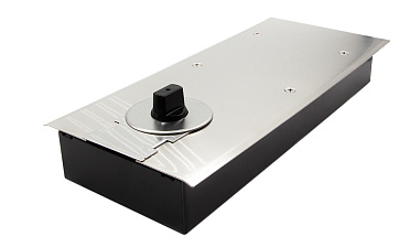 Доводчик для стеклянной двери до 80 кг EN3, напольный, 500 тыс. циклов, нержавеющая сталь AISI 304, шлифованная t183 SSS купить в Москве