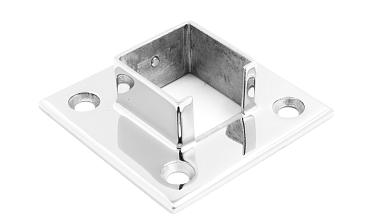 Фланец для трубы с пазом 40х40 мм, полированный, литой (AISI 304) k554 купить в Москве