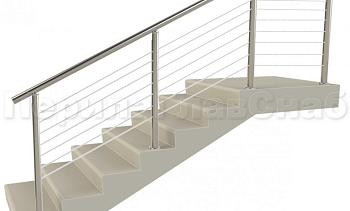 Заполнение из 7ми тросиков (тросик в оболочке) для крыльца в Москве. Готовые проекты ПерилаГлавСнаб