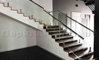 Стеклянные перила для колодезных лестниц в Москве. Готовые проекты ПерилаГлавСнаб