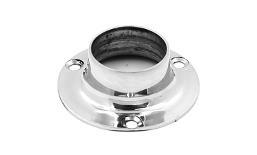 Фланец штампованный, для трубы Ø38.1 мм, полированный, внешний диаметр Ø76 мм, толщина 2 мм (AISI 304) k533 купить в Москве