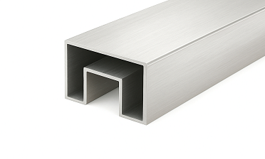 Труба, 40х60, с пазом 24х24 мм под стекло, шлифованная (AISI 201) k824-4 купить в Москве